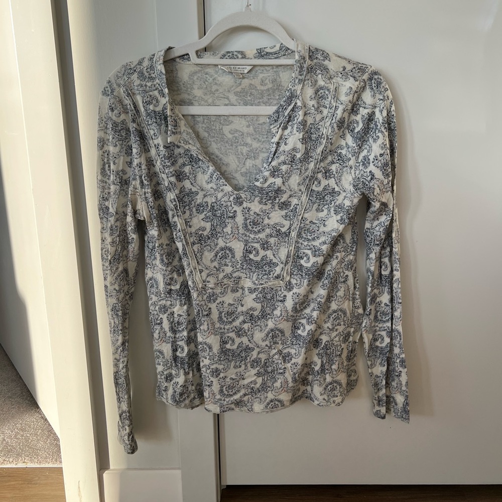 Lucky Brand white patterned shirt